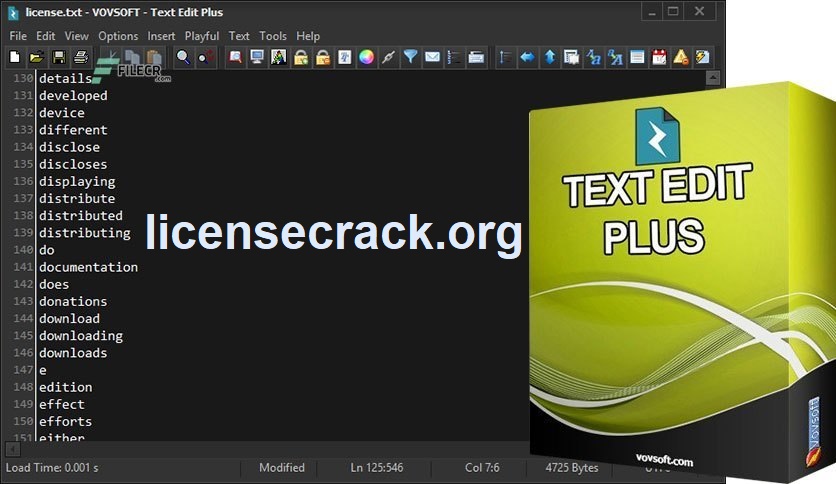 VovSoft Text Edit Plus Crack + License Key [Latest]